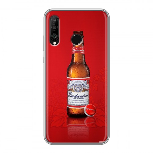 Дизайнерский силиконовый чехол для Huawei P30 Lite Budweiser