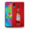 Дизайнерский пластиковый чехол для Samsung Galaxy M20 Budweiser