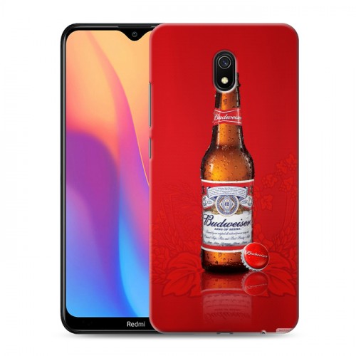 Дизайнерский силиконовый с усиленными углами чехол для Xiaomi RedMi 8A Budweiser