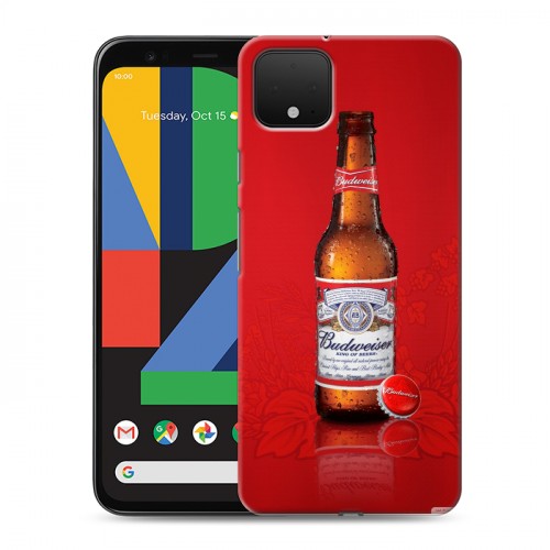 Дизайнерский пластиковый чехол для Google Pixel 4 Budweiser