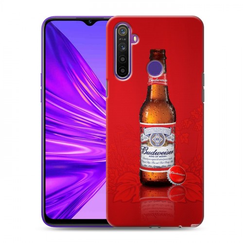 Дизайнерский силиконовый чехол для Realme 5 Budweiser