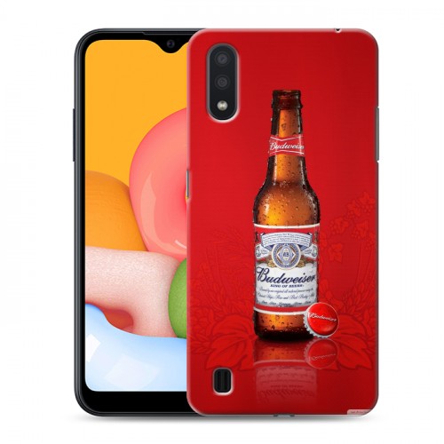 Дизайнерский силиконовый чехол для Samsung Galaxy M01 Budweiser