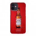 Дизайнерский силиконовый с усиленными углами чехол для Iphone 12 Mini Budweiser