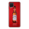 Дизайнерский силиконовый с усиленными углами чехол для Samsung Galaxy A12 Budweiser