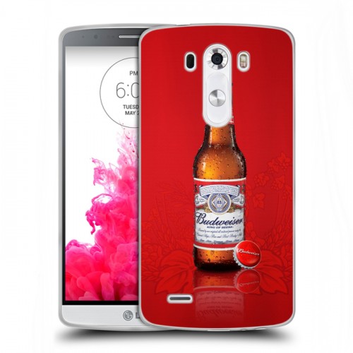 Дизайнерский пластиковый чехол для LG G3 (Dual-LTE) Budweiser