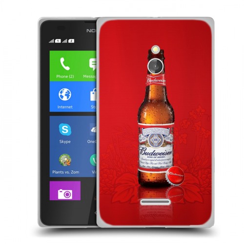 Дизайнерский силиконовый чехол для Nokia XL Budweiser