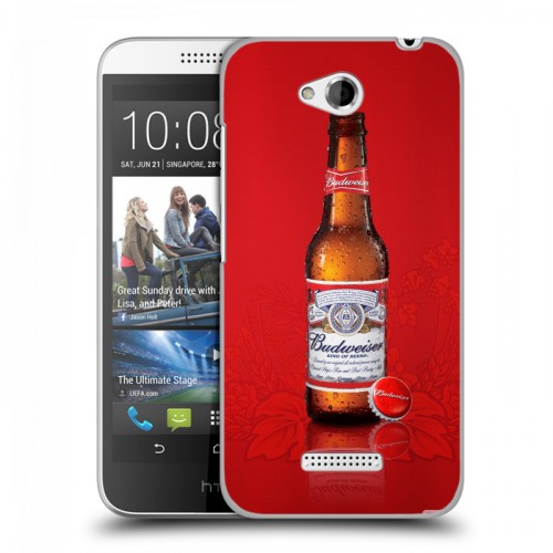 Дизайнерский пластиковый чехол для HTC Desire 616 Budweiser