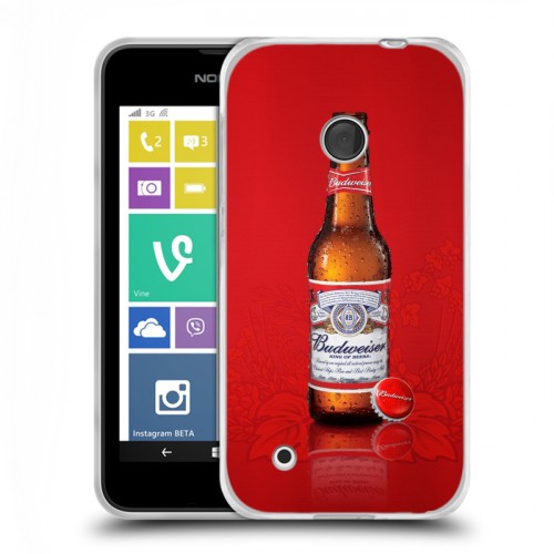 Дизайнерский пластиковый чехол для Nokia Lumia 530 Budweiser