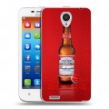 Дизайнерский пластиковый чехол для Lenovo S650 Ideaphone Budweiser