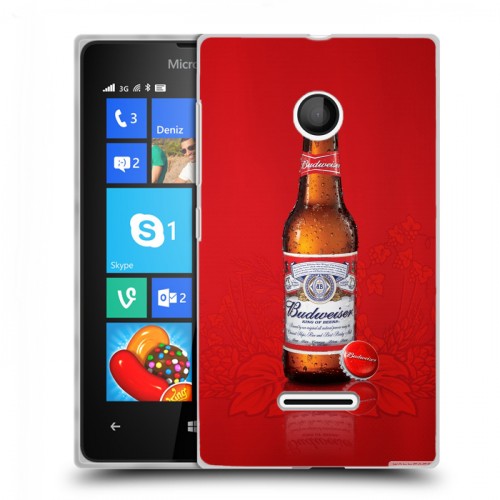 Дизайнерский пластиковый чехол для Microsoft Lumia 435 Budweiser