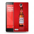 Дизайнерский пластиковый чехол для Xiaomi RedMi Note Budweiser