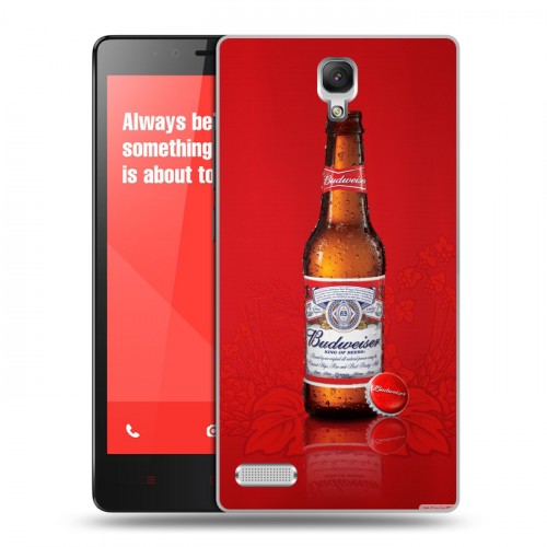 Дизайнерский пластиковый чехол для Xiaomi RedMi Note Budweiser