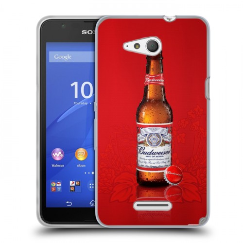 Дизайнерский пластиковый чехол для Sony Xperia E4g Budweiser