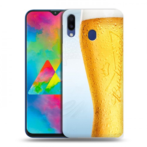 Дизайнерский пластиковый чехол для Samsung Galaxy M20 Budweiser