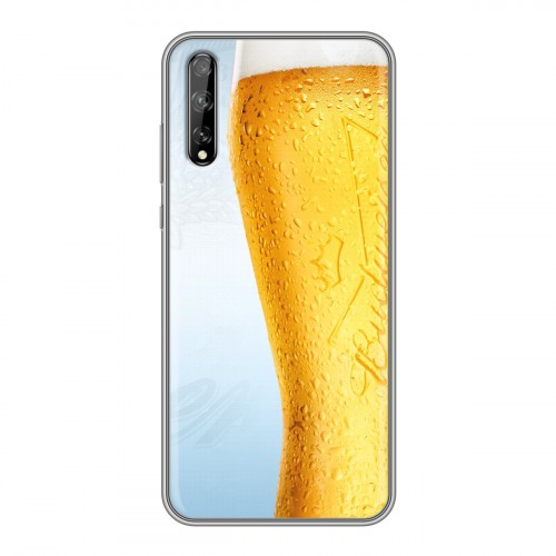 Дизайнерский силиконовый чехол для Huawei Y8p Budweiser