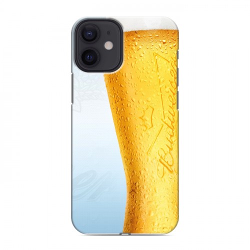 Дизайнерский силиконовый с усиленными углами чехол для Iphone 12 Mini Budweiser