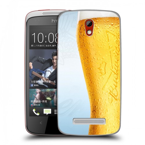 Дизайнерский пластиковый чехол для HTC Desire 500 Budweiser