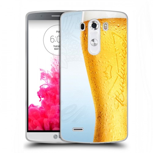 Дизайнерский пластиковый чехол для LG G3 (Dual-LTE) Budweiser