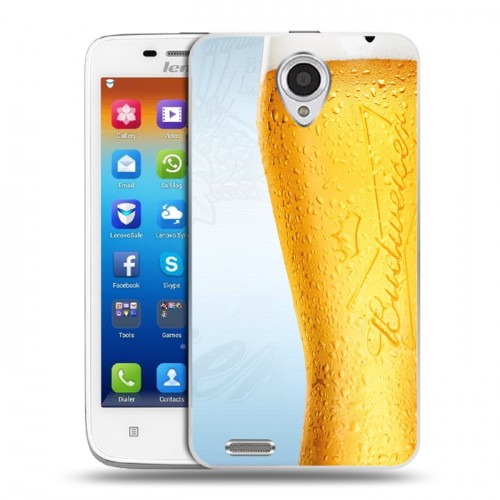 Дизайнерский пластиковый чехол для Lenovo S650 Ideaphone Budweiser