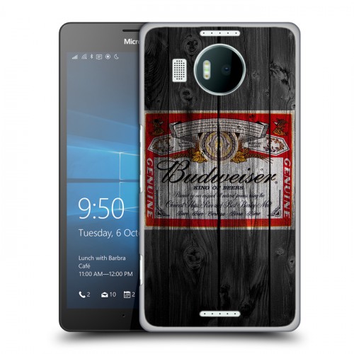 Дизайнерский пластиковый чехол для Microsoft Lumia 950 XL Budweiser
