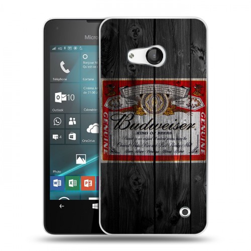 Дизайнерский пластиковый чехол для Microsoft Lumia 550 Budweiser