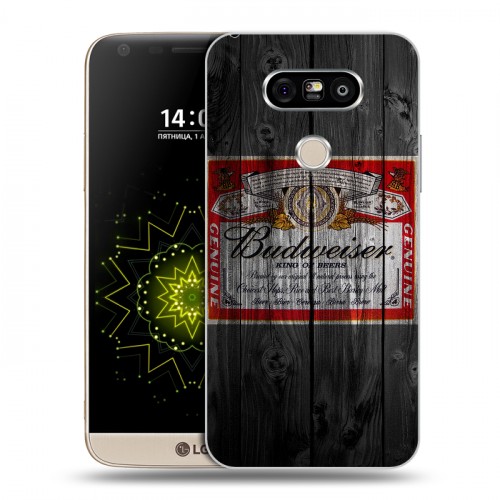 Дизайнерский пластиковый чехол для LG G5 Budweiser