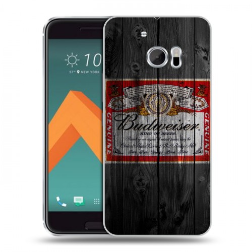 Дизайнерский пластиковый чехол для HTC 10 Budweiser