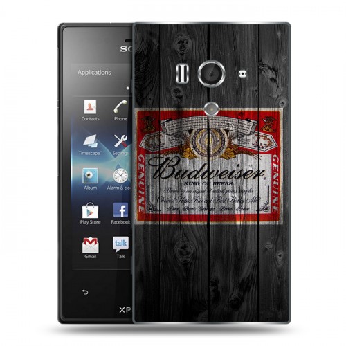 Дизайнерский пластиковый чехол для Sony Xperia acro S Budweiser