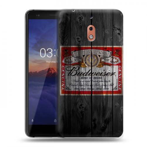 Дизайнерский пластиковый чехол для Nokia 2.1 Budweiser