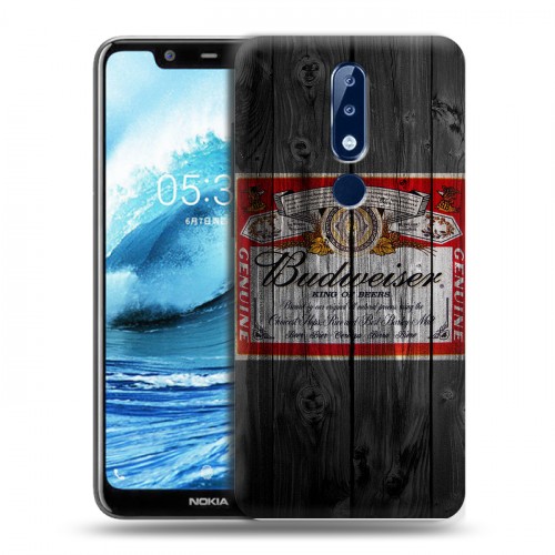 Дизайнерский силиконовый чехол для Nokia 5.1 Plus Budweiser