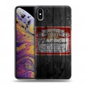 Дизайнерский силиконовый чехол для Iphone Xs Max Budweiser