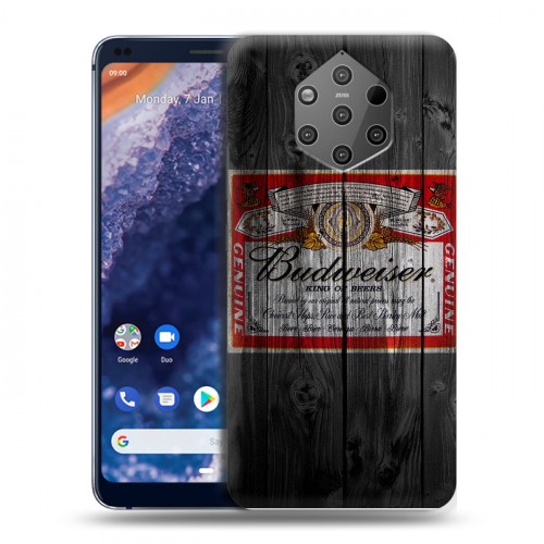 Дизайнерский силиконовый чехол для Nokia 9 PureView Budweiser