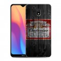 Дизайнерский силиконовый с усиленными углами чехол для Xiaomi RedMi 8A Budweiser