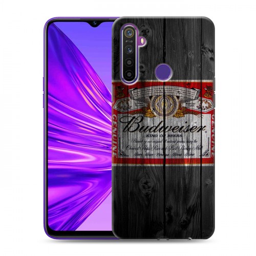 Дизайнерский силиконовый чехол для Realme 5 Budweiser