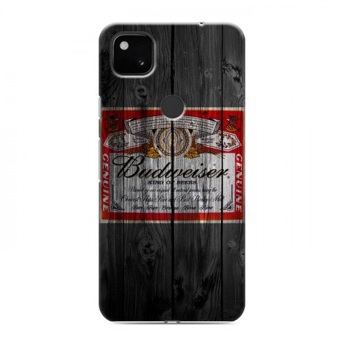 Дизайнерский пластиковый чехол для Google Pixel 4a Budweiser