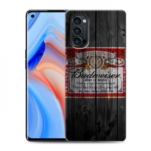 Дизайнерский пластиковый чехол для OPPO Reno4 Pro Budweiser