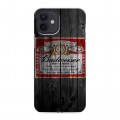 Дизайнерский силиконовый чехол для Iphone 12 Budweiser