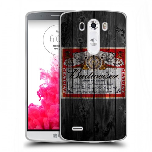 Дизайнерский пластиковый чехол для LG G3 (Dual-LTE) Budweiser