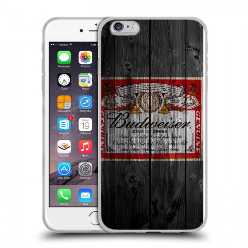 Дизайнерский силиконовый чехол для Iphone 6 Plus/6s Plus Budweiser