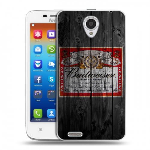 Дизайнерский пластиковый чехол для Lenovo S650 Ideaphone Budweiser