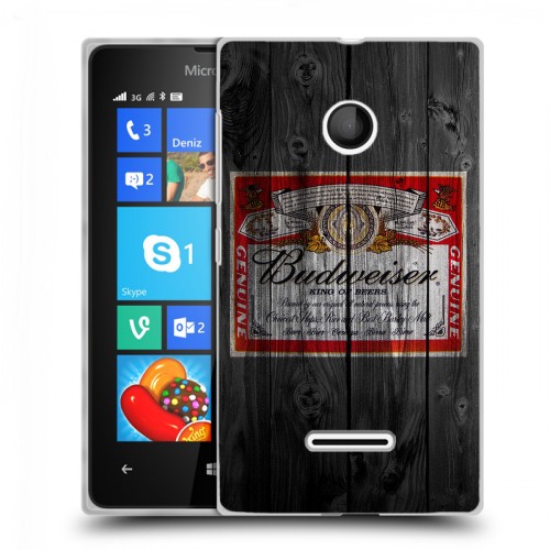 Дизайнерский пластиковый чехол для Microsoft Lumia 435 Budweiser