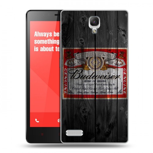 Дизайнерский силиконовый чехол для Xiaomi RedMi Note Budweiser