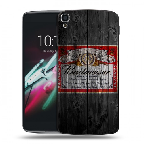 Дизайнерский пластиковый чехол для Alcatel One Touch Idol 3 (5.5) Budweiser