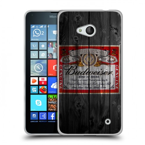 Дизайнерский пластиковый чехол для Microsoft Lumia 640 Budweiser