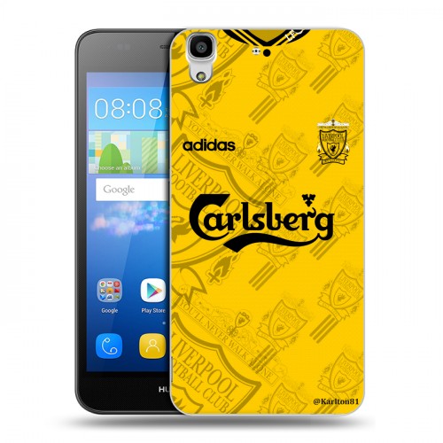 Дизайнерский пластиковый чехол для Huawei Y6 Carlsberg