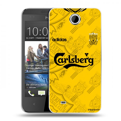 Дизайнерский пластиковый чехол для HTC Desire 300 Carlsberg