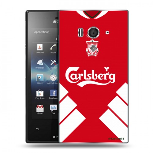 Дизайнерский пластиковый чехол для Sony Xperia acro S Carlsberg