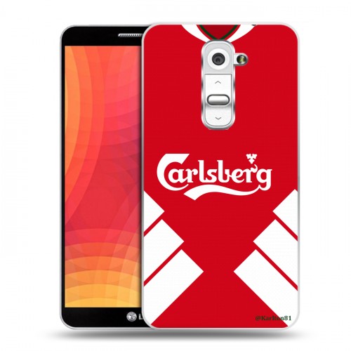 Дизайнерский пластиковый чехол для LG Optimus G2 Carlsberg