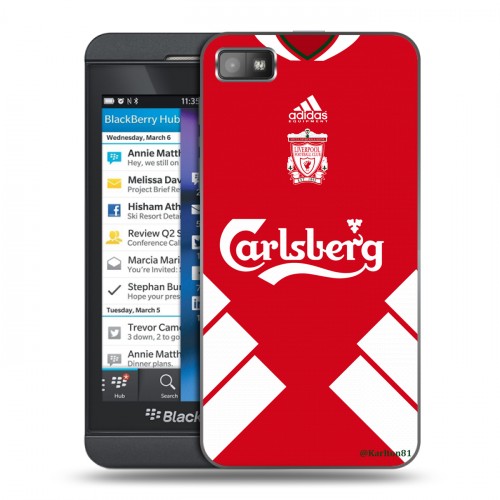 Дизайнерский пластиковый чехол для BlackBerry Z10 Carlsberg