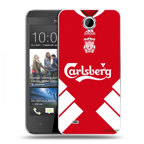 Дизайнерский пластиковый чехол для HTC Desire 300 Carlsberg